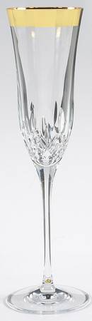 Lismore Essence Gold (Gold Band) Fluted Champagne
