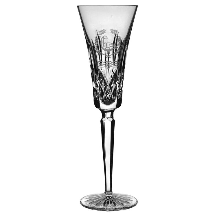 Lismore Twelve Days of Christmas Fluted Champagne No Charm