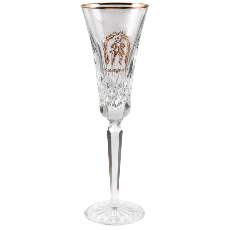 Lismore Twelve Days of Christmas Gold Fluted Champagne No Charm