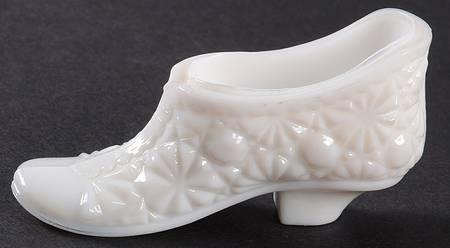 Daisy &amp; Button Milk Glass by L G Wright Glass