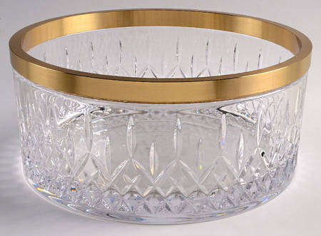 Lismore Reflection with Gold Band 10" Round Bowl