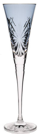 Winter Wonders Blue Fluted Champagne
