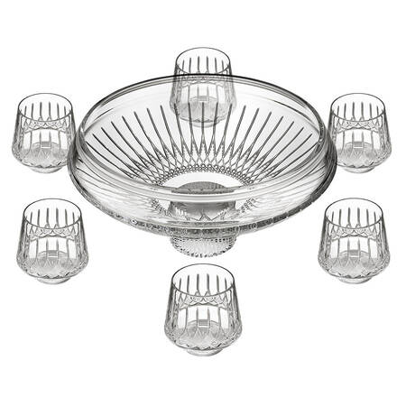 Mastercraft Lismore Arcus 7 Pc Punch Set (Punch Bowl & 6 8 Oz Tumblers)