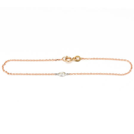 10KR Diamond(0.15) Marquise Solitaire Bracelet