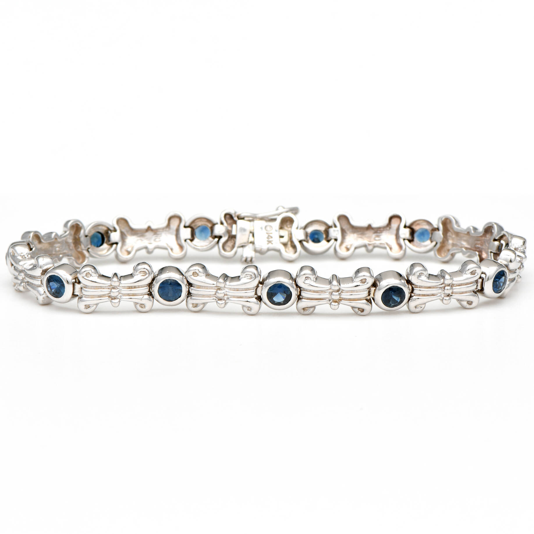 14KW Sapphire(9.46) Column Line Bracelet