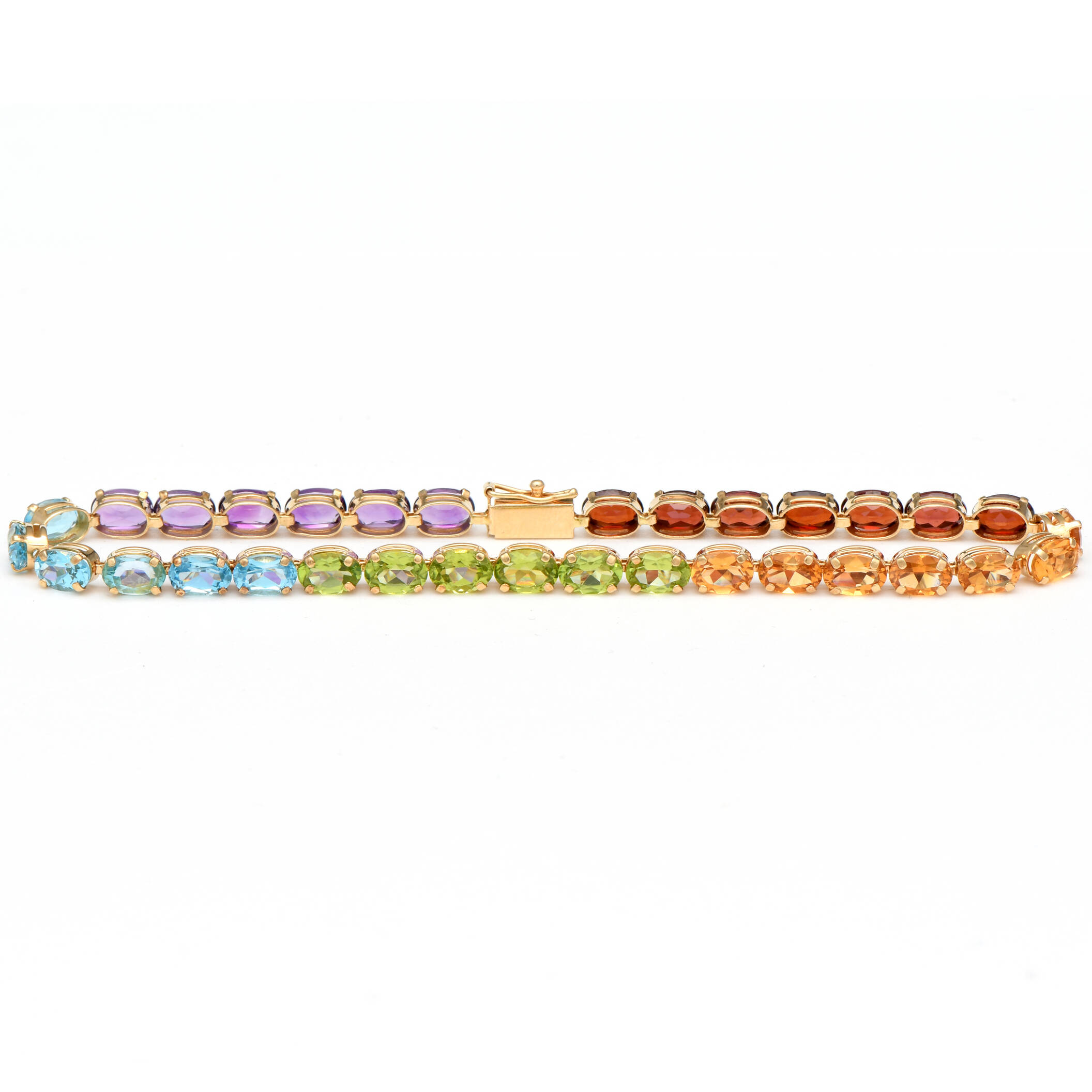 14KY Multi Gemstone(13.76) Ombre Bracelet
