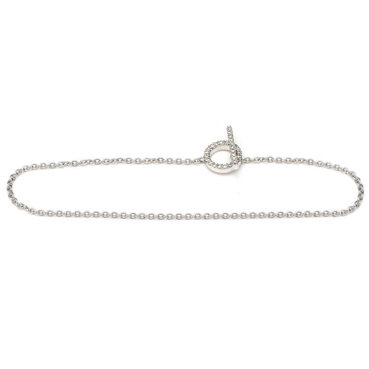 10KW Pave Diamond(0.15) Toggle Bracelet