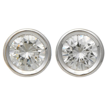 14KW Brilliant Cut Diamond (0.74) Stud Earrings