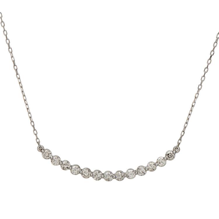 14KW Diamond (0.78) Curve Necklace