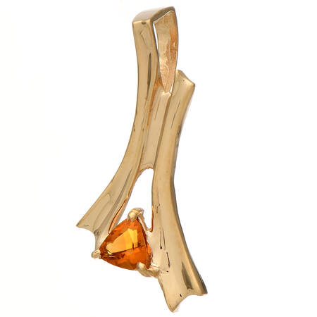 14KY Sculptural Citrine(0.65) Pendant