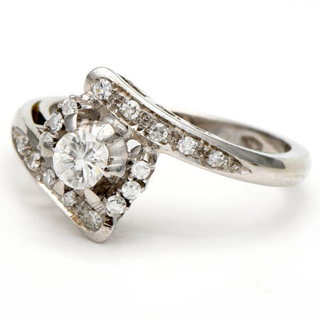 18KW Diamond (0.54) Bridal Ring