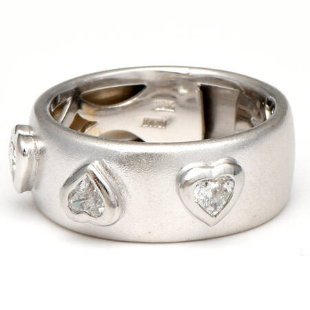 18KW Three Hearts Diamond(0.48) Ring