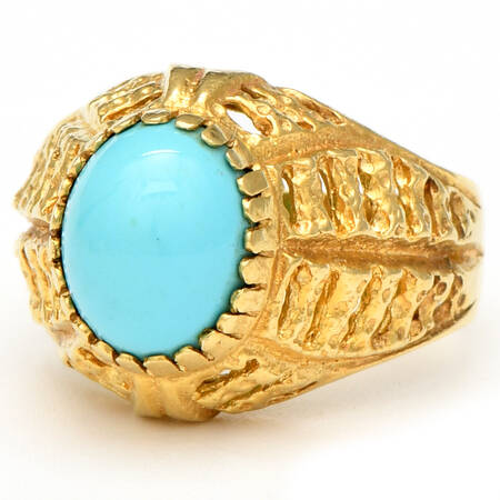 18KY Dyed Quartz Ring