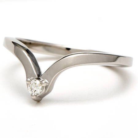 14KW Diamond(0.06) Chevron Ring