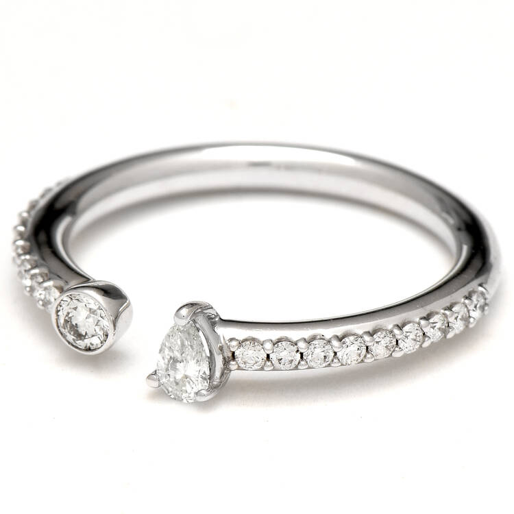 18KW Penny Preville Diamond(0.53) Cuff Ring