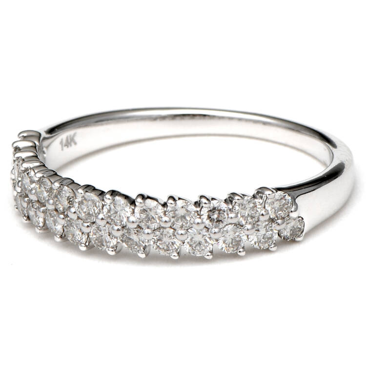 14KW Effy Diamond(0.25) Double Row Band Ring