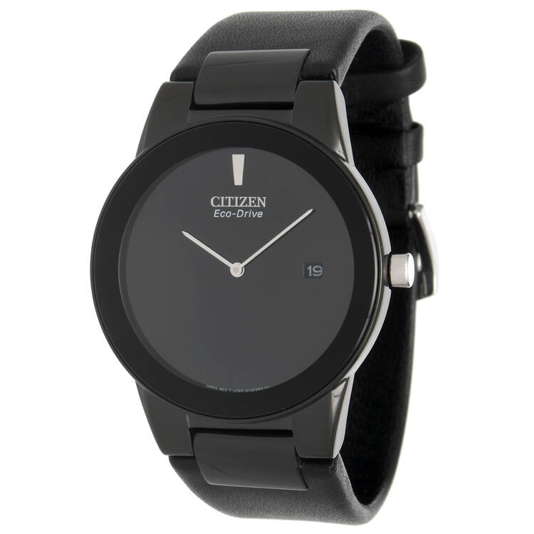 Citizen Axiom Black Dial Eco Drive Quartz Watch