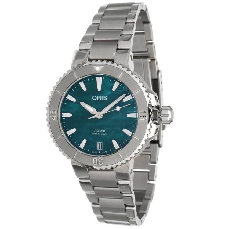Oris X Bracenet 36.5mm with Green Dial and Box and Papers
