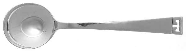 Chinese Key (Sterling, 1969) Round Bowl Soup Spoon (Bouillon) by Allan Adler