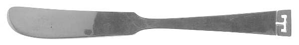 Chinese Key (Sterling, 1969) Flat Handle Paddle Butter Spreader by Allan Adler