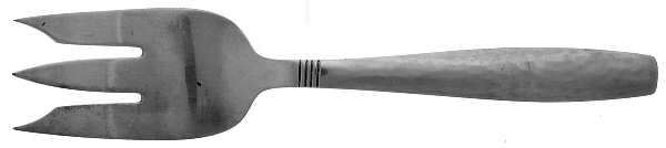 Swedish Modern (Sterling) Medium Solid Cold Meat Serving Fork