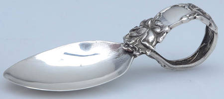 Bridal Rose (Sterling, 1903) Curved Handle Baby Spoon
