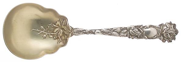 Bridal Rose (Sterling, 1903) Solid Salad Serving Spoon by Alvin