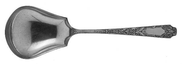 Cellini (Sterling, 1929, No Monograms) Large Solid Berry/Casserole Spoon