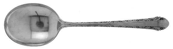 Chased Romantique (Sterling, 1933) Round Bowl Soup Spoon (Bouillon)