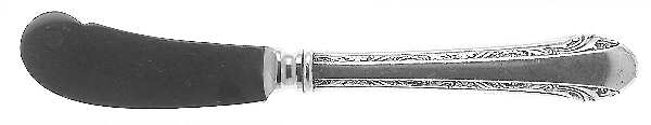 Chased Romantique (Sterling, 1933) Butter Spreader Hollow Hdl-Paddle/Stainless Blade