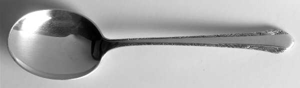 Chased Romantique (Sterling, 1933) Round Bowl Soup Spoon (Gumbo)