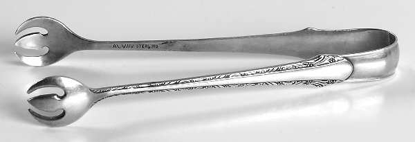 Chased Romantique (Sterling, 1933) Small Sugar Tongs