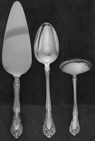 Chateau Rose (Sterling, 1940, No Monograms) 3 Piece Completer Set