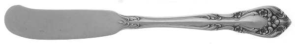 Chateau Rose (Sterling, 1940, No Monograms) Flat Handle Butter Spreader