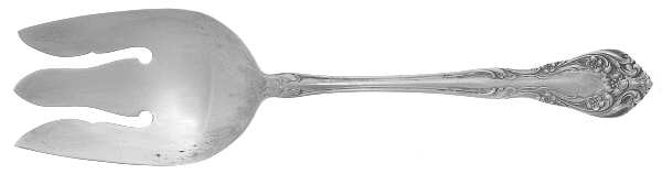 Chateau Rose (Sterling, 1940, No Monograms) Solid Salad Serving Fork