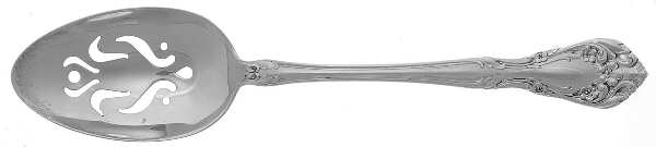 Chateau Rose (Sterling, 1940, No Monograms) Pierced Tablespoon (Serving Spoon) CM