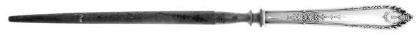 Della Robbia (Sterling, 1922, No Monograms) Large Roast Steel Rod Knife Sharpener
