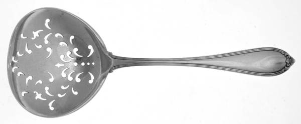 Evangeline (Sterling, 1907) Large Pierced Pea Serving Spoon