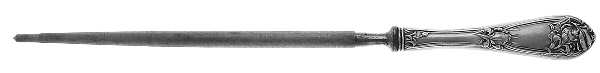 Fleur De Lis (Sterling, 1907) Large Roast Steel Rod Knife Sharpener