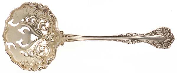 Florentine (Sterling, 1900) Solid Bon Bon Spoon with Pierced Bowl