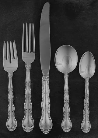 French Scroll (Sterling, 1953) 5 Piece Dinner Size Setting