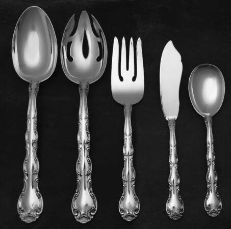 French Scroll (Sterling, 1953) 5 Piece Hostess Set