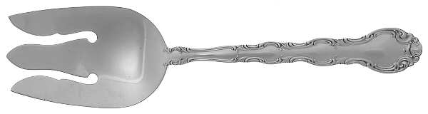 French Scroll (Sterling, 1953) Solid Salad Serving Fork