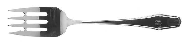 Hampton (Sterling, 1910-1912) Medium Solid Cold Meat Serving Fork