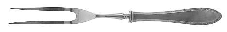 Lancaster (Silverplate, 1923) Small Steak Carving Fork with Stainless Prongs