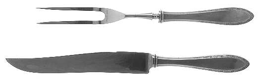 Lancaster (Silverplate, 1923) Small Stainless Blade 2-Piece Steak Carving Set