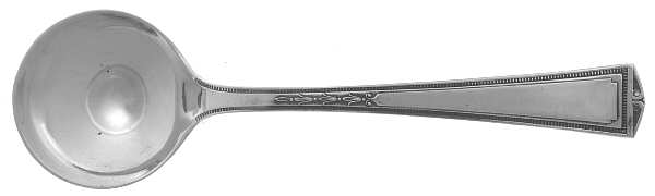 Luxor (Silverplate, 1924, No Monograms) Round Bowl Soup Spoon (Bouillon)