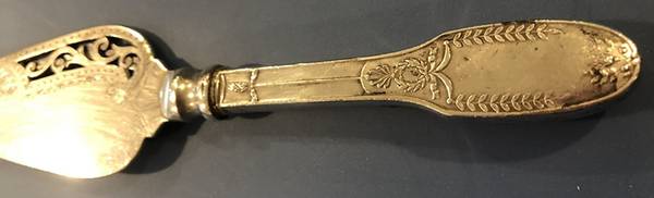 Marie Antoinette (Sterling, 1890-1910) Cheese Server with Silverplate Blade