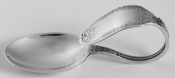 Marie Antoinette (Sterling, 1890-1910) Curved Handle Baby Spoon