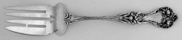 Majestic (Sterling, 1900, No Monograms) Medium Solid Cold Meat Serving Fork